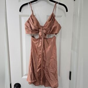 Princess Polly Brown Satin Mini Dress